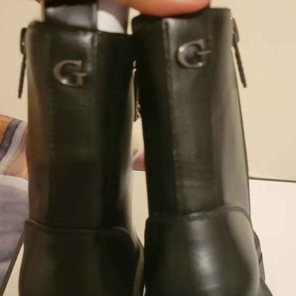 Guess ferina lug sole lace up  combat boots black - Picture 7 of 12